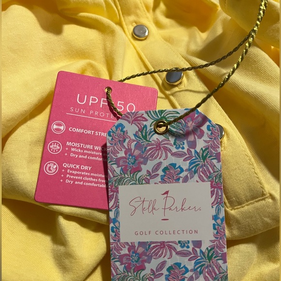 NWT Stella Parker Women’s Button Front Polo L - Picture 4 of 4